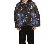 Strój niebieskiej czarodziejki dla dzieci 92/104 cm – peleryna i kapelusz