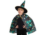 Zestaw czarodzieja dla dzieci 120/130 cm – peleryna i kapelusz