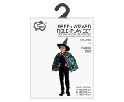 Zestaw czarodzieja dla dzieci 120/130 cm – peleryna i kapelusz