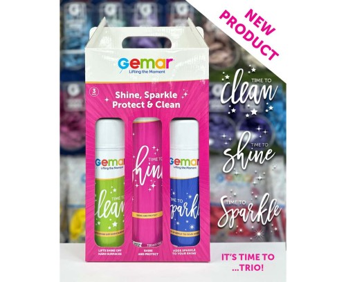 Zestaw sprayów do balonów – nabłyszczacz, brokat, oczyszczacz