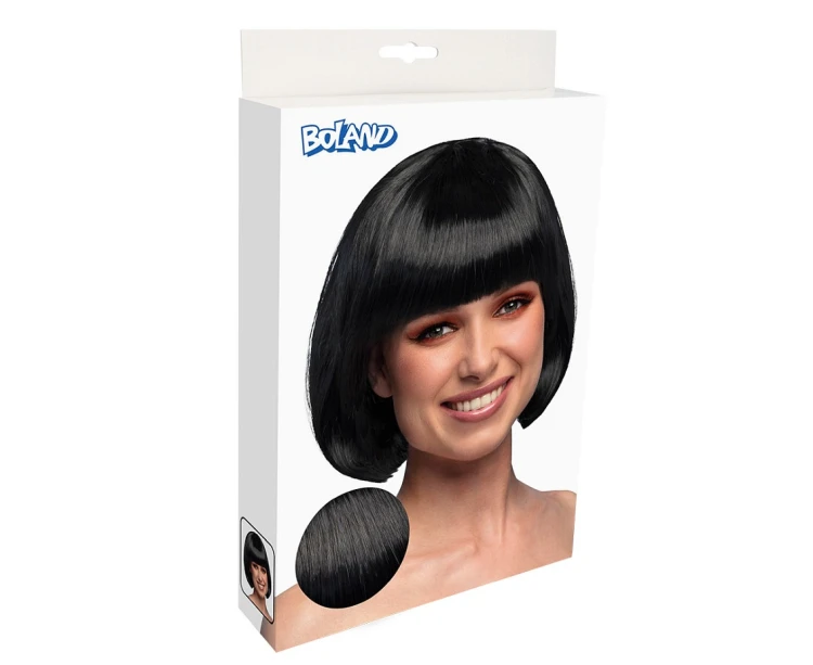 Peruka Cabaret czarne włosy bob 27 cm – stylowy dodatek na imprezę