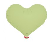 Balony foliowe serce 14" pastelowy zielony – zestaw 5 sztuk do napełnienia helem