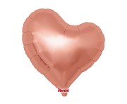 Balony foliowe serce 14" rose gold – 5 sztuk do helu, długo unoszące