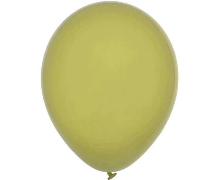 Balony pastelowe zielone (Olive) 18 cali – 25 sztuk, klasyczne
