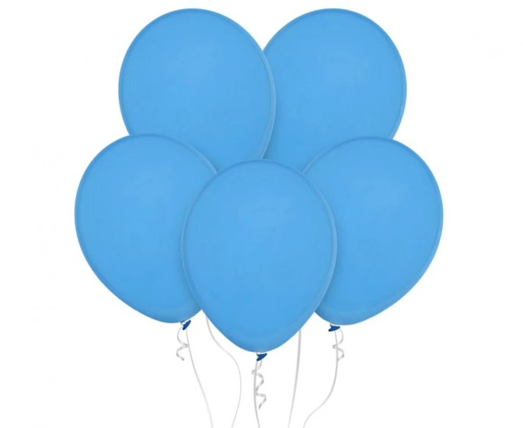 Balony pastelowe niebieskie (Baby Blue) 18” – 25 sztuk, klasyczny kształt