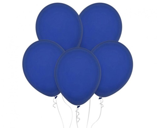 Balony pastelowe niebieskie 18” (Midnight Blue) – 25 sztuk, klasyczne