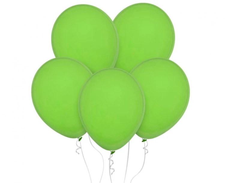 Balony pastelowe zielone (Lime Green) 18 cali – 25 sztuk, klasyczne