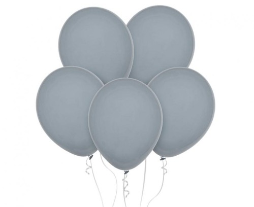 Balony pastelowe szare 18” (46 cm) – 25 sztuk, klasyczny kształt