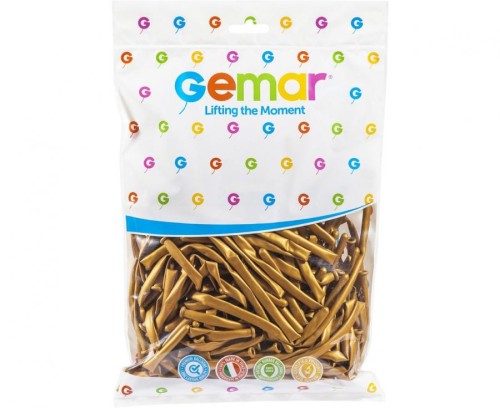 Balony modelina złote metaliczne 5 cm – 100 sztuk do dekoracji