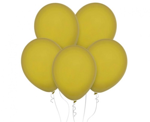 Balony musztardowe 46 cm – 25 sztuk klasycznych pastelowych