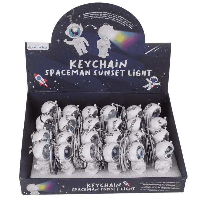 Brelok Astronauta z Lampką – Metalowy Gadżet z Efektem Zachodu Słońca  (1).png
