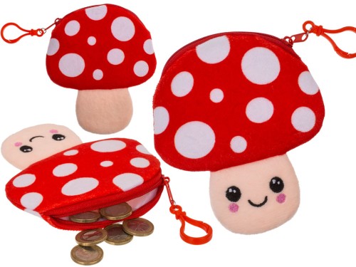 Pluszowa Saszetka Kawaii Muchomorek – Uroczy Schowek na Monety i Klucze  (1).jpg