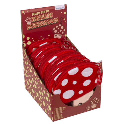 Pluszowa Saszetka Kawaii Muchomorek – Uroczy Schowek na Monety i Klucze  (1).png