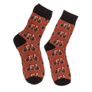 Skarpetki rowerowe 42–46 – ceglasto-czerwone z motywem roweru  (2).png