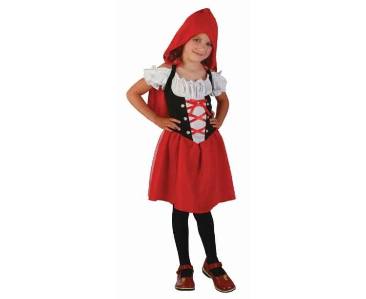 Strój dla dzieci Słodki Kapturek 130/140 cm – sukienka z peleryną