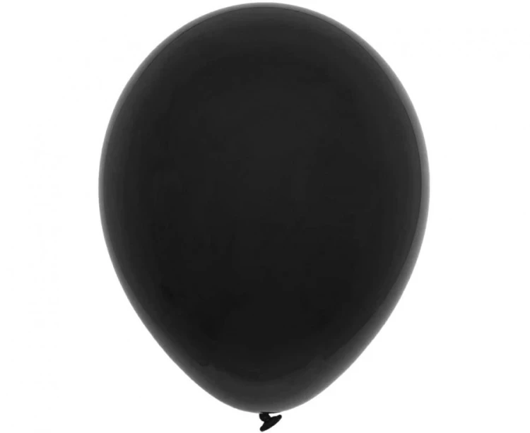 Balony pastelowe czarne 46 cm – zestaw 25 sztuk