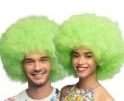 Peruka Sugar – zielone neonowe afro na karnawał, disco i festiwale