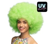 Peruka Sugar – zielone neonowe afro na karnawał, disco i festiwale