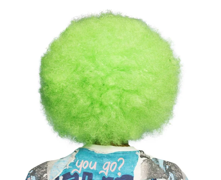 Peruka Sugar – zielone neonowe afro na karnawał, disco i festiwale