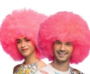 Peruka Sugar – różowe neonowe afro na karnawał, disco i festiwale