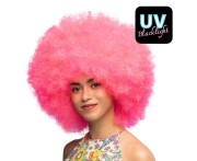 Peruka Sugar – różowe neonowe afro na karnawał, disco i festiwale