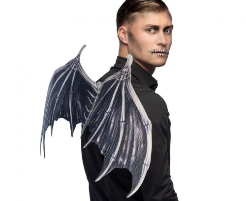 Skrzydła nietoperza Wisteria – szare skrzydła na Halloween i kostiumy