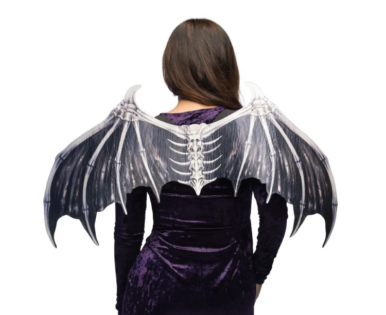 Skrzydła nietoperza Wisteria – szare skrzydła na Halloween i kostiumy