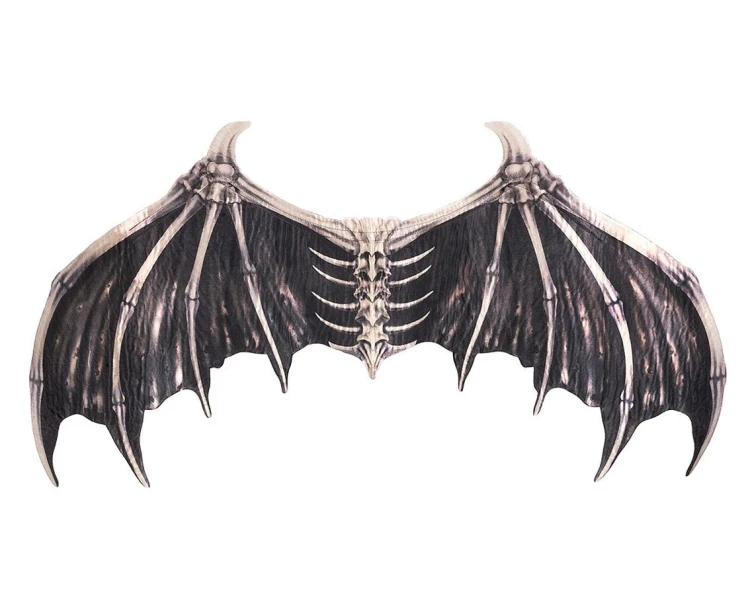 Skrzydła nietoperza Wisteria – szare skrzydła na Halloween i kostiumy