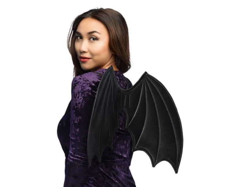 Skrzydła nietoperza Lyra – czarne skrzydła wampira na Halloween