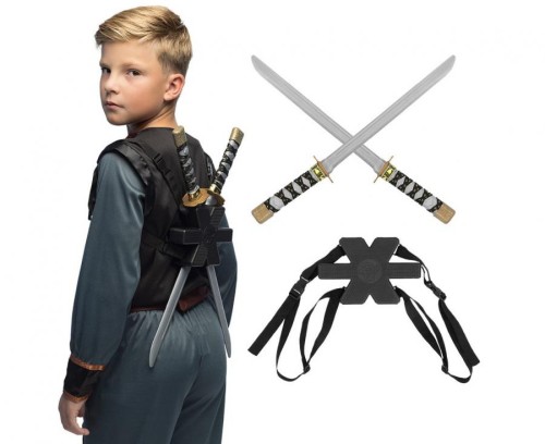 Zestaw mieczy ninja z pochwami – miecze cosplay i dekoracja 52 cm