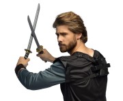 Zestaw mieczy ninja z pochwami – miecze cosplay i dekoracja 52 cm