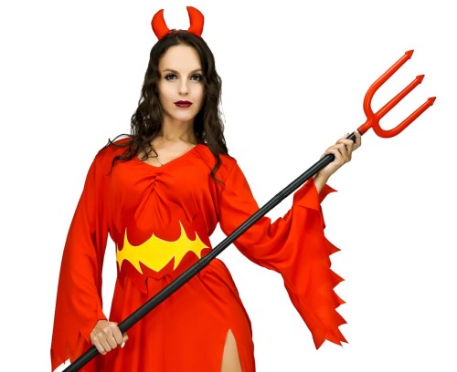 Strój diablicy dla kobiet – czerwony kostium na Halloween i karnawał