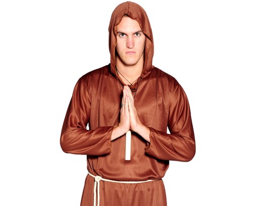 Strój mnicha dla mężczyzny – brązowy kostium zakonnika na Halloween i bal