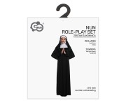 Strój zakonnicy dla kobiet – czarny kostium habit na Halloween i karnawał