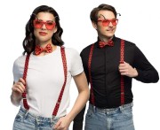 Zestaw Biedronka – uniwersalne przebranie z muszką, szelkami i okularami