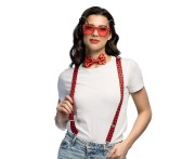 Zestaw Biedronka – uniwersalne przebranie z muszką, szelkami i okularami