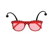 Zestaw Biedronka – uniwersalne przebranie z muszką, szelkami i okularami