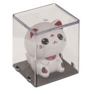 Kotka z kiwającą główką na baterię słoneczną – figurka szczęścia 5,5 cm  (1).png