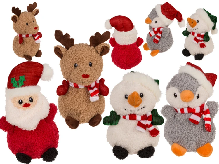 Świąteczny pluszak 15 cm – uroczy renifer, bałwanek, pingwin lub Mikołaj  (1).jpg