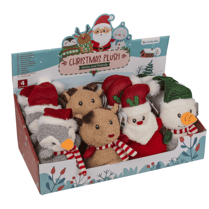 Świąteczny pluszak 15 cm – uroczy renifer, bałwanek, pingwin lub Mikołaj  (1).png