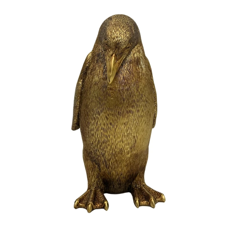 Figurka Złoty Pingwin 20,5 cm – elegancka dekoracja do wnętrz glamour  (3).jpg