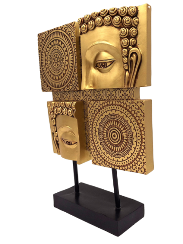 Figurka Mandala Buddyjska – złota dekoracja symbolizująca harmonię  (1).png