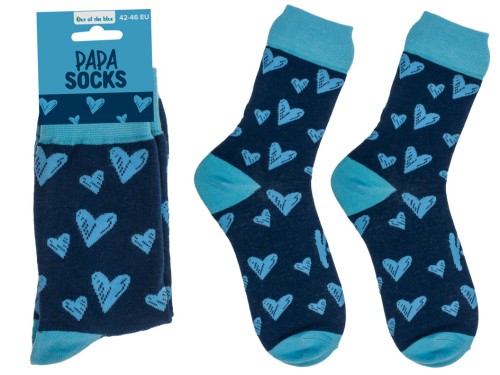 Skarpetki Papa 42–46 – granatowe z serduszkami, idealne dla taty .jpg