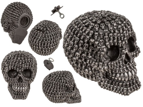 Skarbonka Czaszka z Mini Czaszek – Gotycka Dekoracja i Bezpieczne Oszczędności  (1).jpg