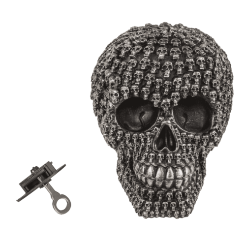 Skarbonka Czaszka z Mini Czaszek – Gotycka Dekoracja i Bezpieczne Oszczędności  (1).png