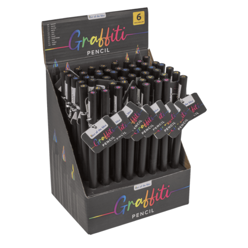 Ołówek Graffiti – czarny ołówek z kolorowym rdzeniem 17,5 cm  (1).png