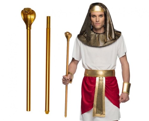 Złote berło Egipcjanina 90 cm – elegancki dodatek do kostiumu