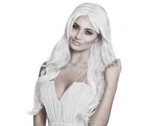 Peruka księżniczka duch siwa – uniwersalny dodatek do kostiumu