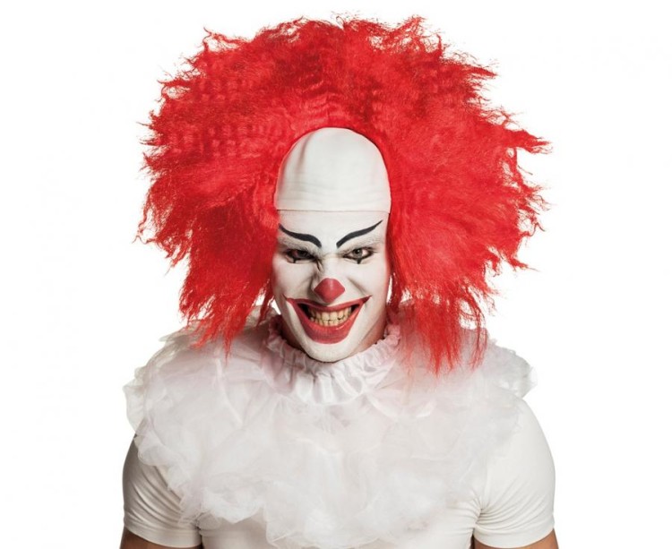 Peruka horror klaun czerwona – uniwersalny dodatek na Halloween