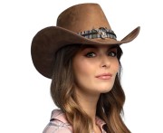 Kapelusz Django brązowy – uniwersalny kowbojski dodatek dla dorosłych